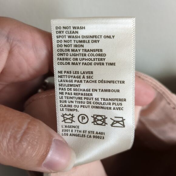 L'AGENCE Margot High Rise Skinny Jean Petal Snake Skin Crackle Foil Women's 27 - Picture 7 of 7